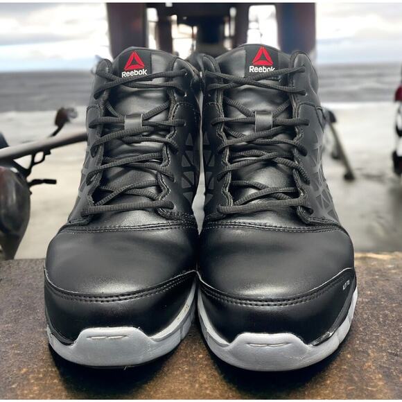 Reebok Sublite Black Alloy Toe Work Shoes RB4142 Mens 8.5 Wide Fit Fast Shipping main image 5
